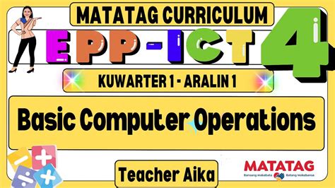 MATATAG EPP 4 Grade 4 Quarter 1 Lesson 1 Kahalagahan ng .